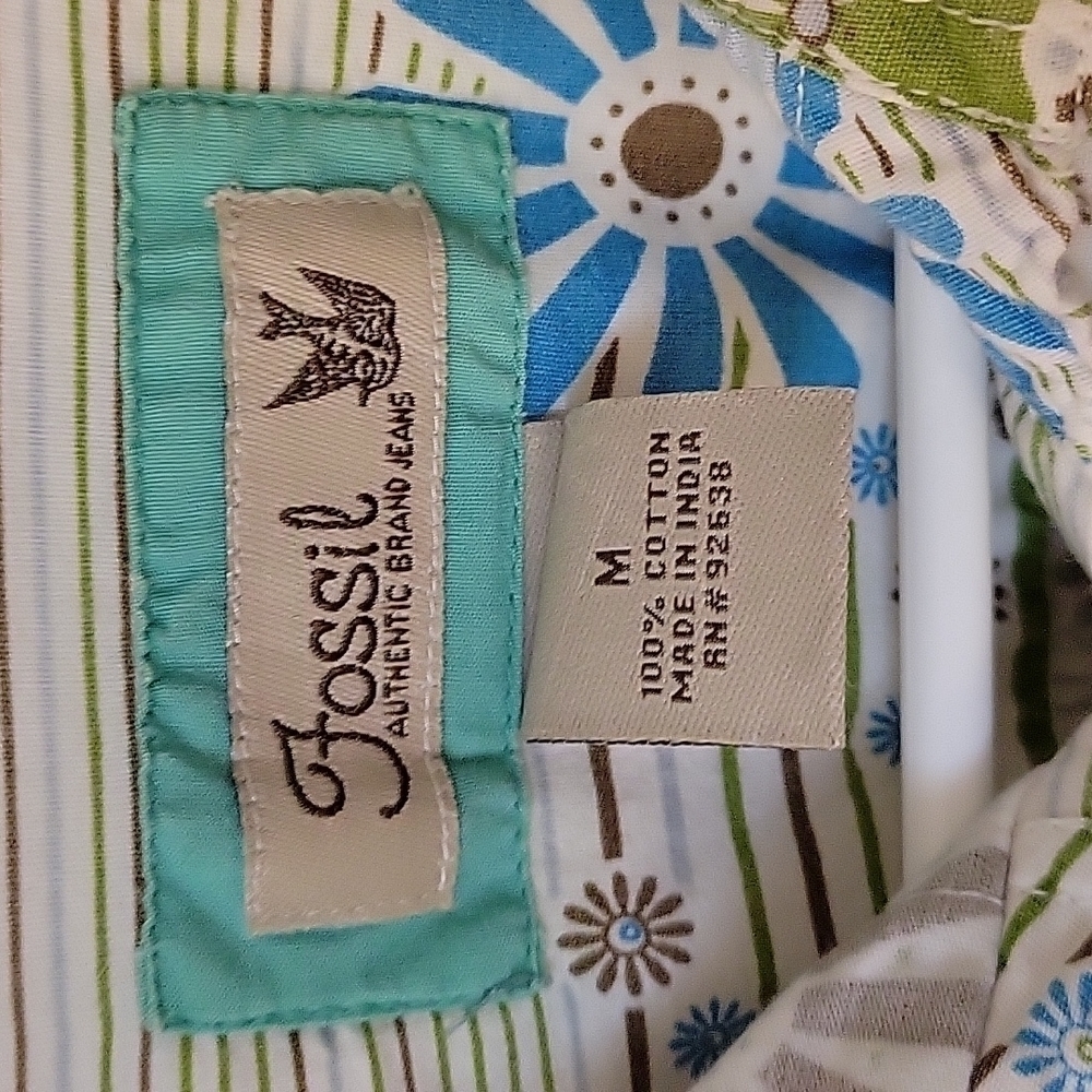 Fossil Floral Mod Coquette Snap Button Western Ro… - image 5